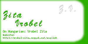 zita vrobel business card